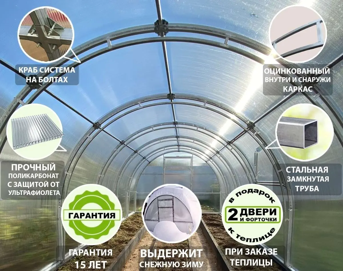 Теплицы из поликарбоната в Туле Теплицы из поликарбоната в Туле